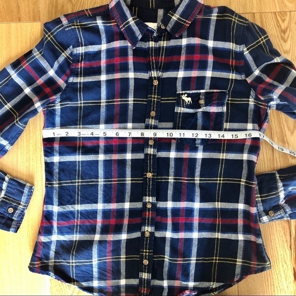 ABERCROMBIE & FITCH FLANNEL BUTTON DOWN SHIRT - M - Picture 6 of 7